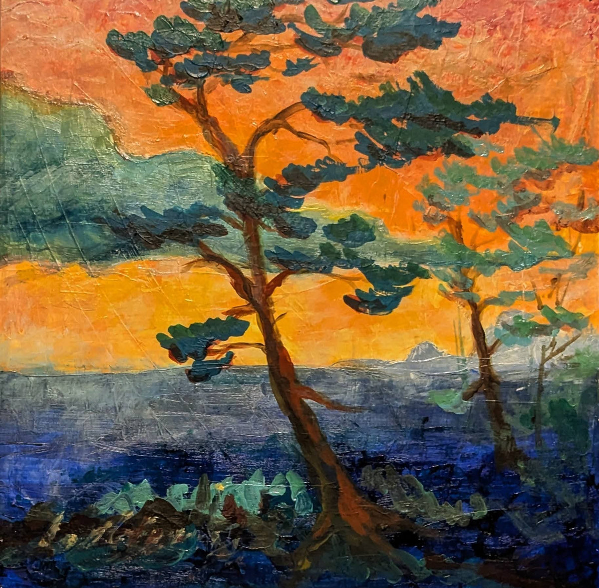Windy sunset
