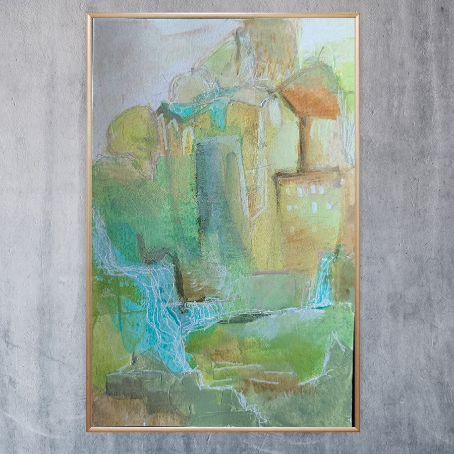 The city behind the watermill