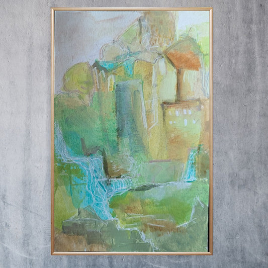 The city behind the watermill