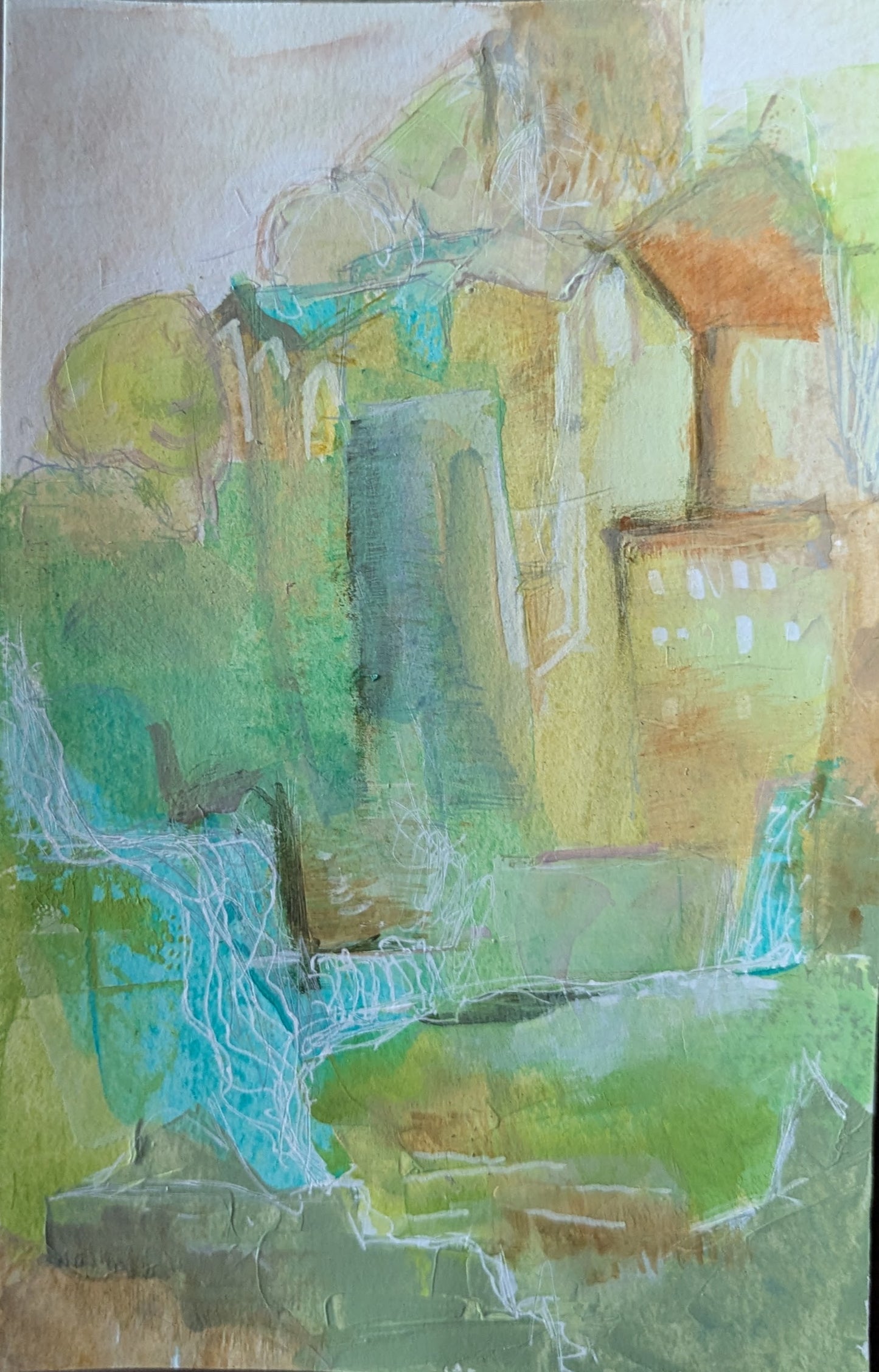 The city behind the watermill