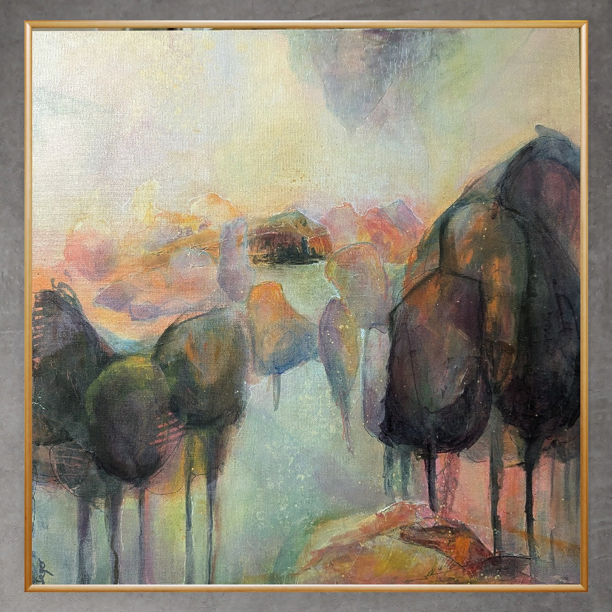 Find me behind the blossoms